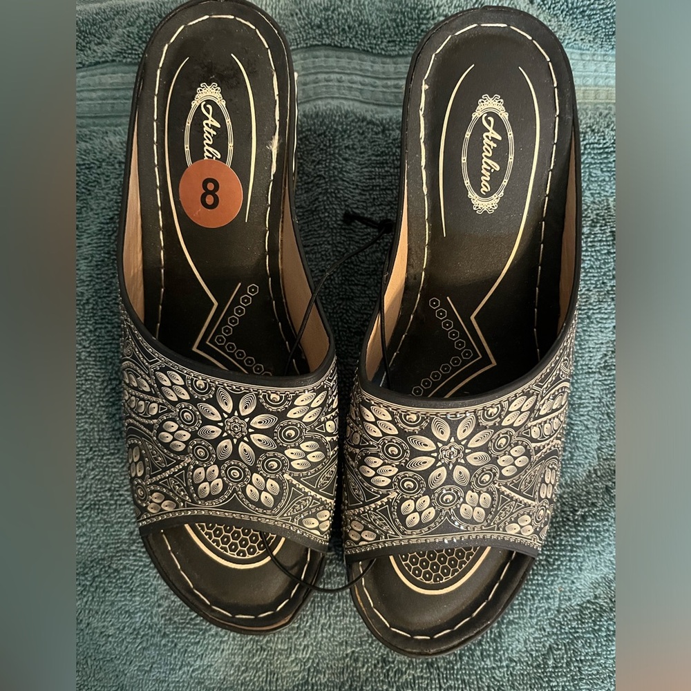 Atalina Women’s Open Toe Heeled Sandals - Size 8